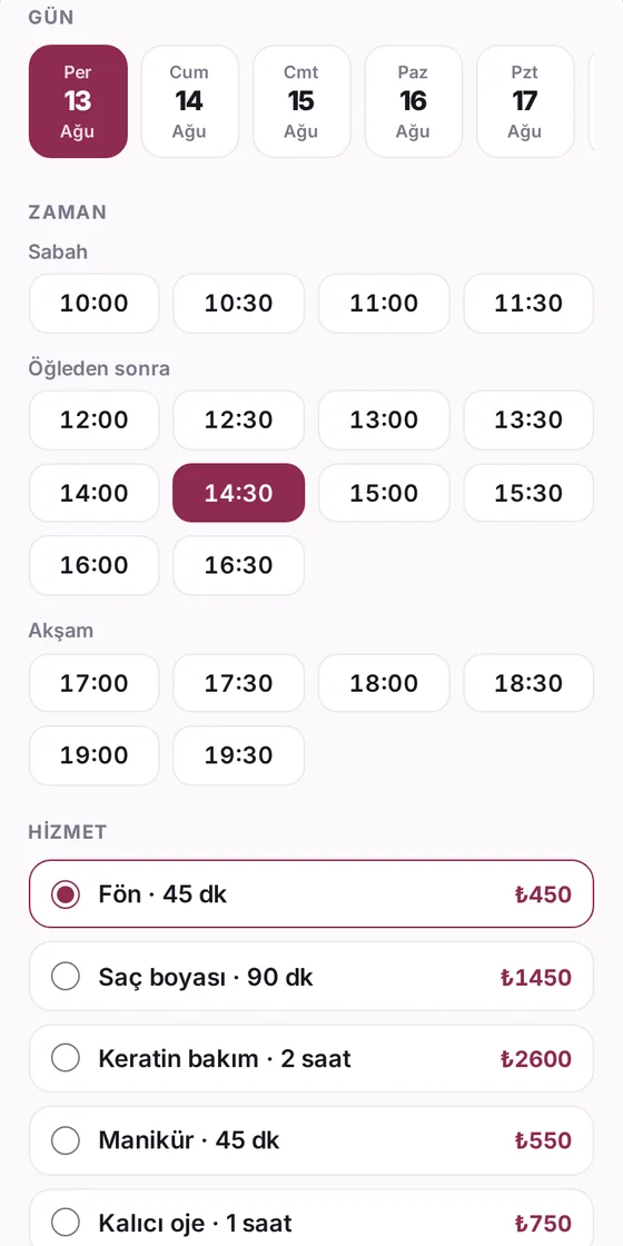 Saat seçilmiş hali