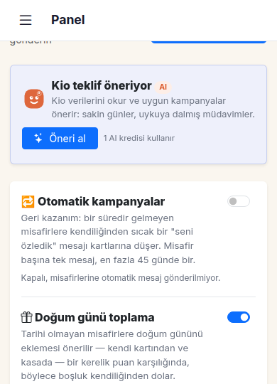 Kampanya onay ekranı