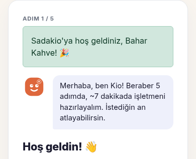 Kio kurulum sihirbazı: 5 adımda işletme kurulumu